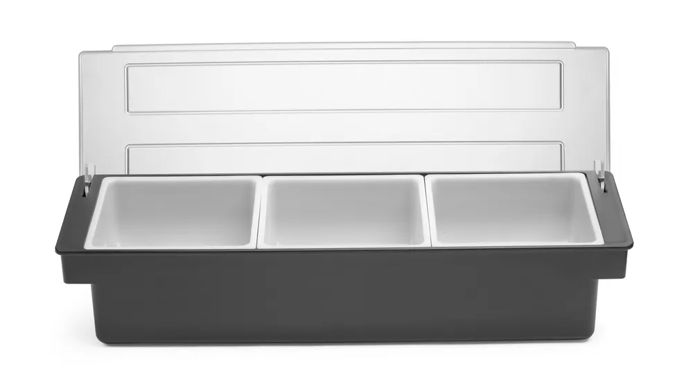 Caixa para Ingredientes 3 Compartimentos 480x150x100mm