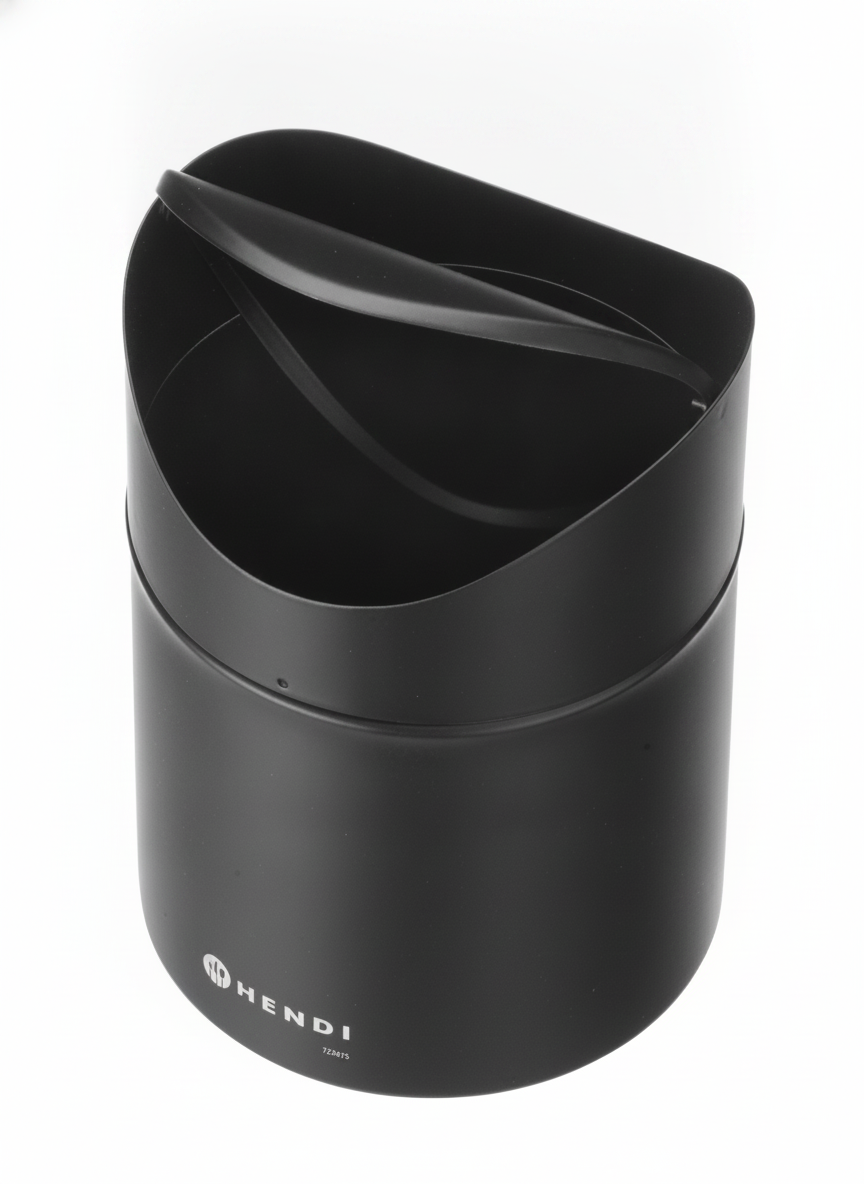 Caixote Lixo Mesa 1.2L com Tampa Oscilante ⌀120x165mm Preto