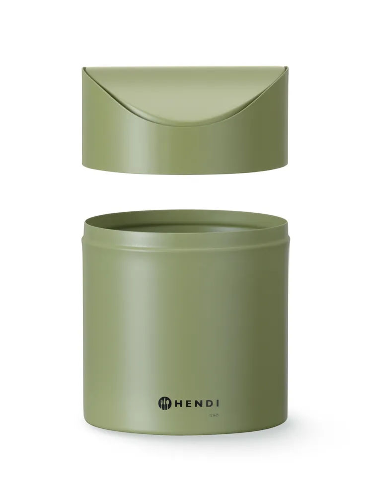 Caixote Lixo Mesa 1,2L Verde com Tampa Oscilante ⌀120x165mm