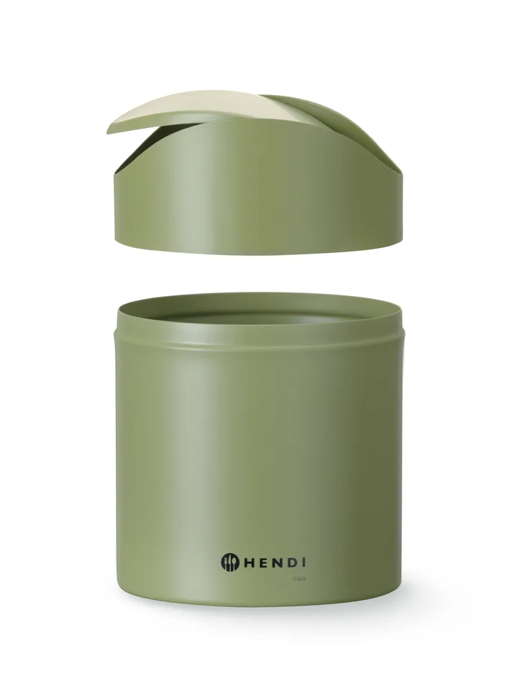 Caixote Lixo Mesa 1,2L Verde com Tampa Oscilante ⌀120x165mm
