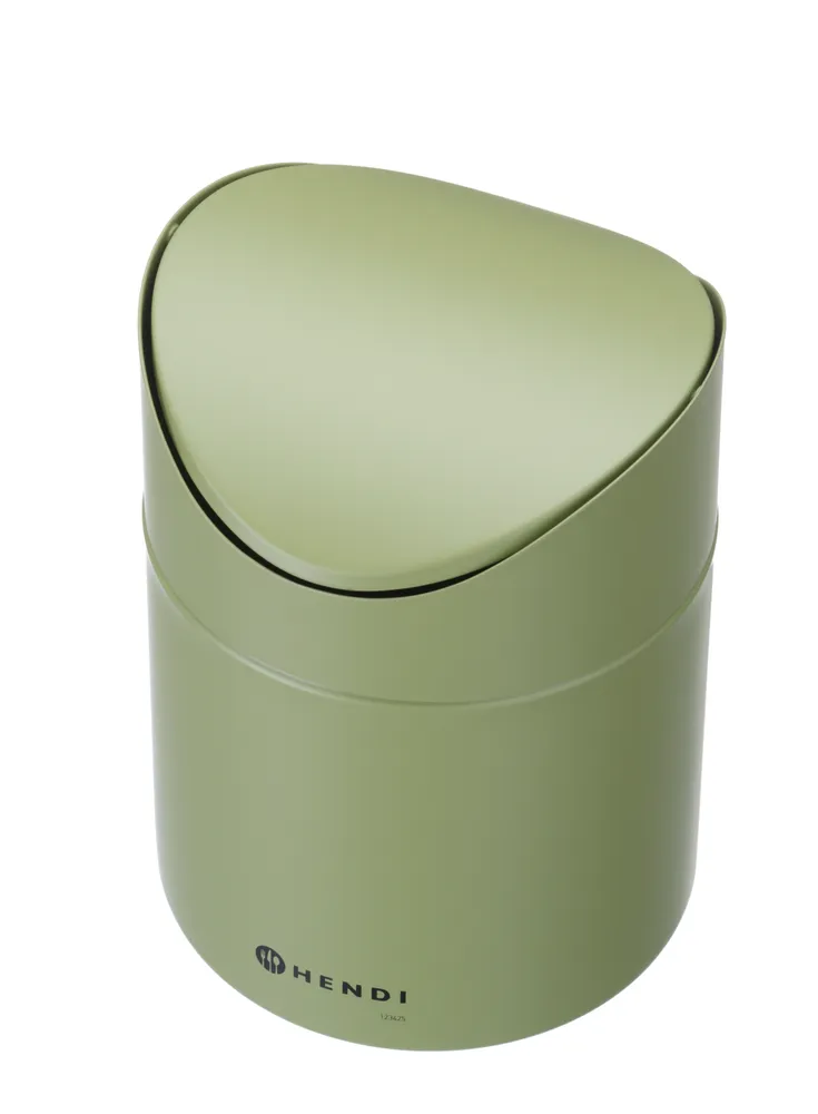 Caixote Lixo Mesa 1,2L Verde com Tampa Oscilante ⌀120x165mm