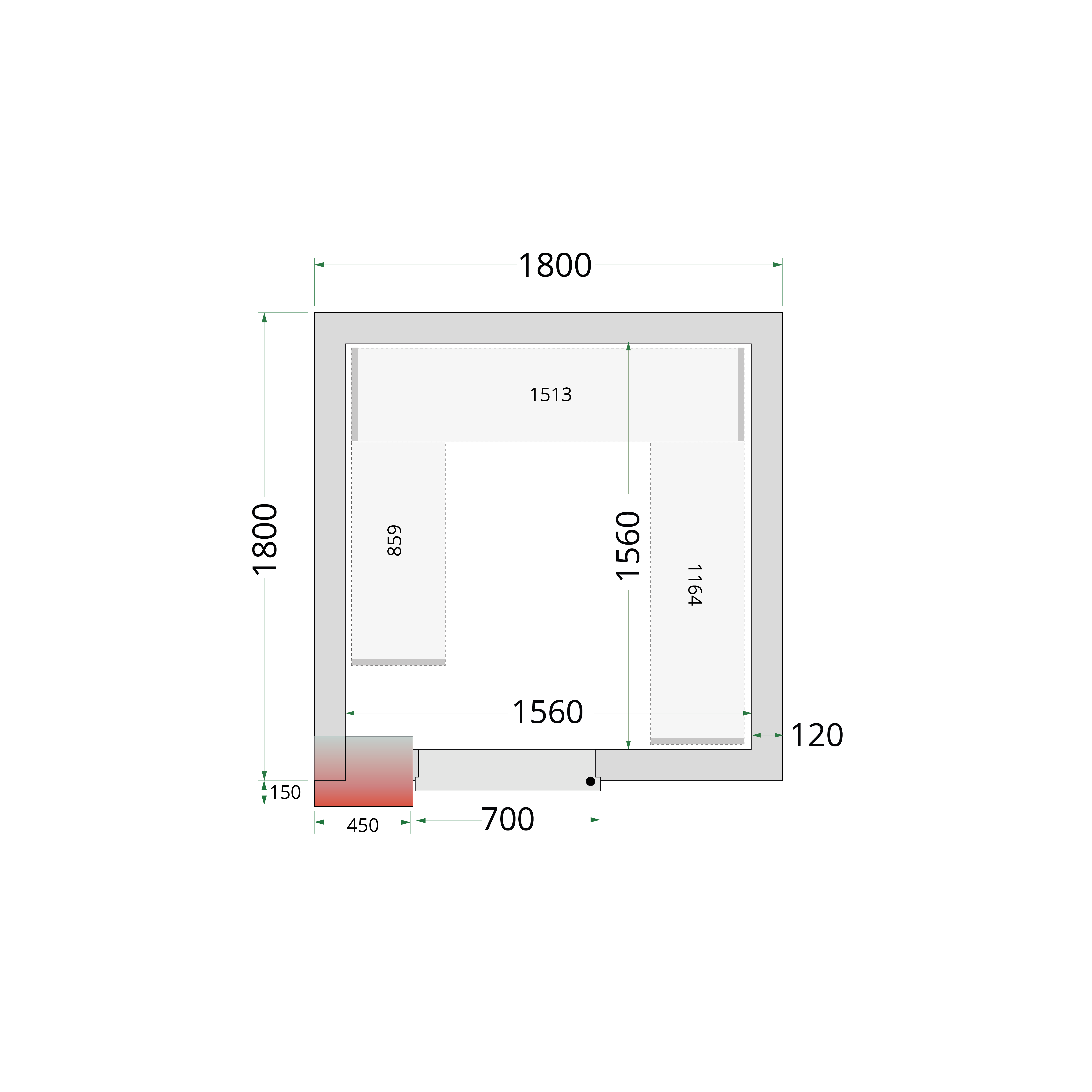 Câmara Frigorífica Modular 180x180x220cm Painéis 120mm