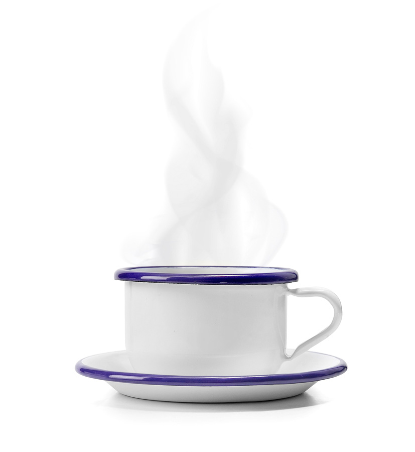 Caneca de Aço Esmaltado Vitrificado 8 cm Branca