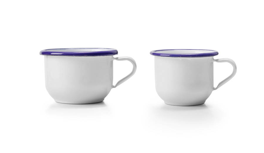 Caneca de Aço Esmaltado Vitrificado 8 cm Branca