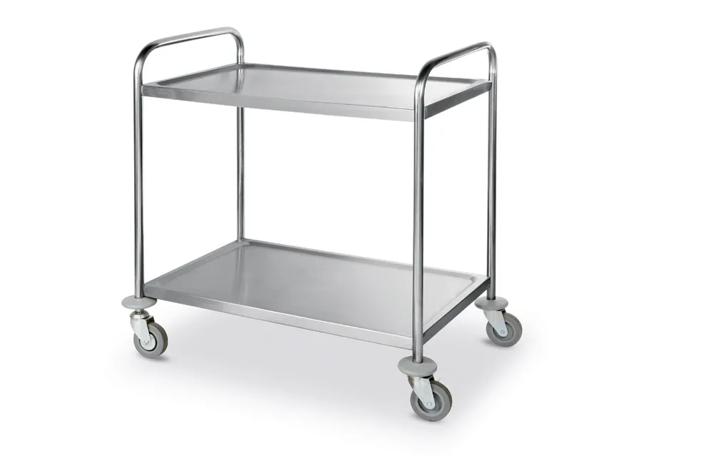 Carrinho de Serviço Inox 2 Tabuleiros 905x585x945mm