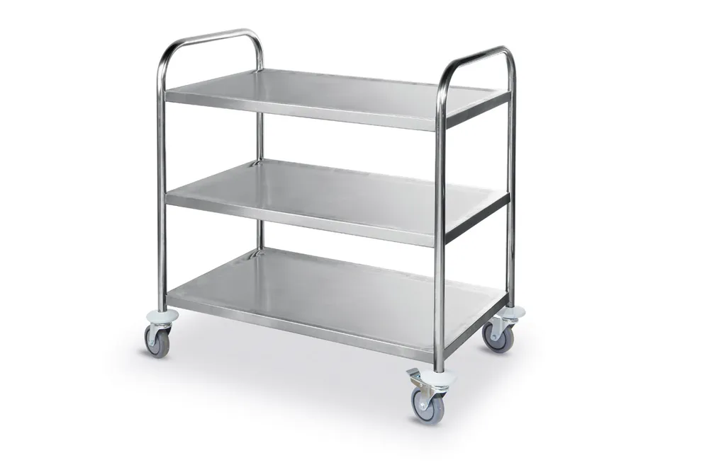 Carrinho de Serviço Inox 3 Tabuleiros 905x585x945mm