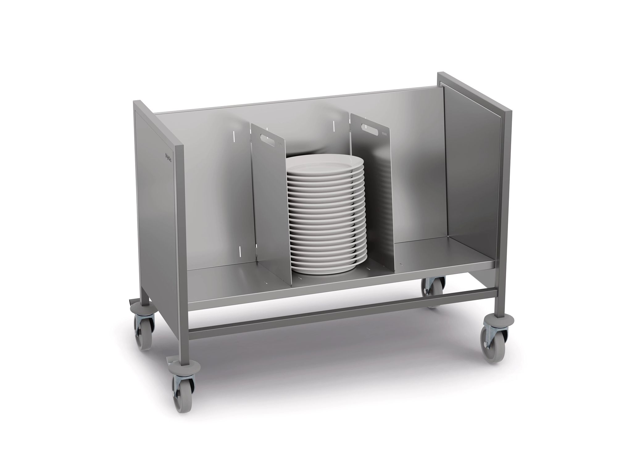 Carro de Pratos Inox para 150 Pratos Ø32cm