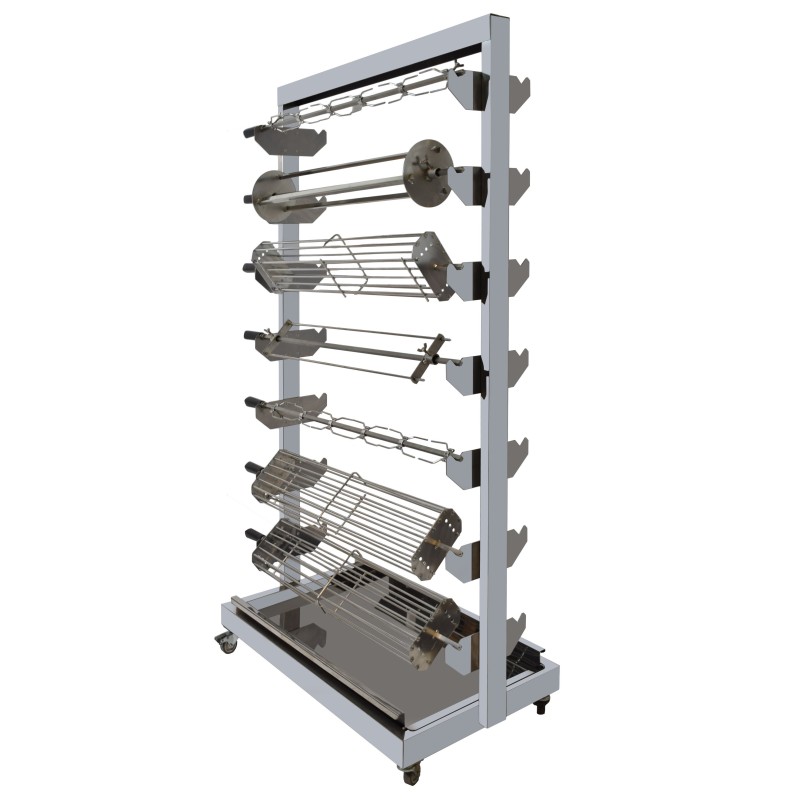 Carro Porta-Espetos para Assador Industrial 960x500mm