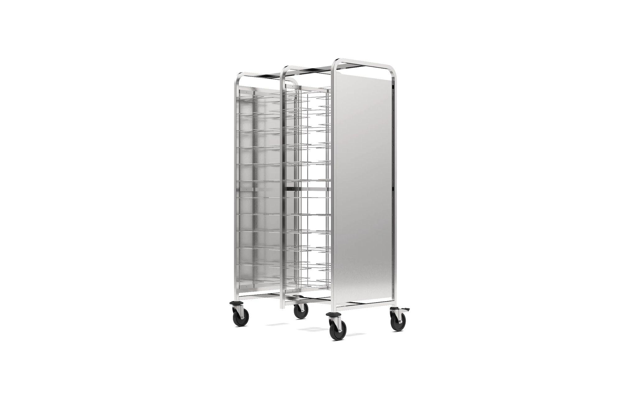 Carro Self-Service 24 Guias Inox para Tabuleiros