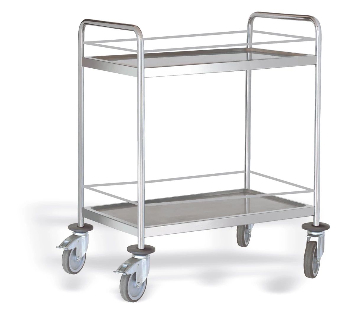 Carro de Serviço Inox 2 Níveis — 910x545 mm — Capacidade 250 kg