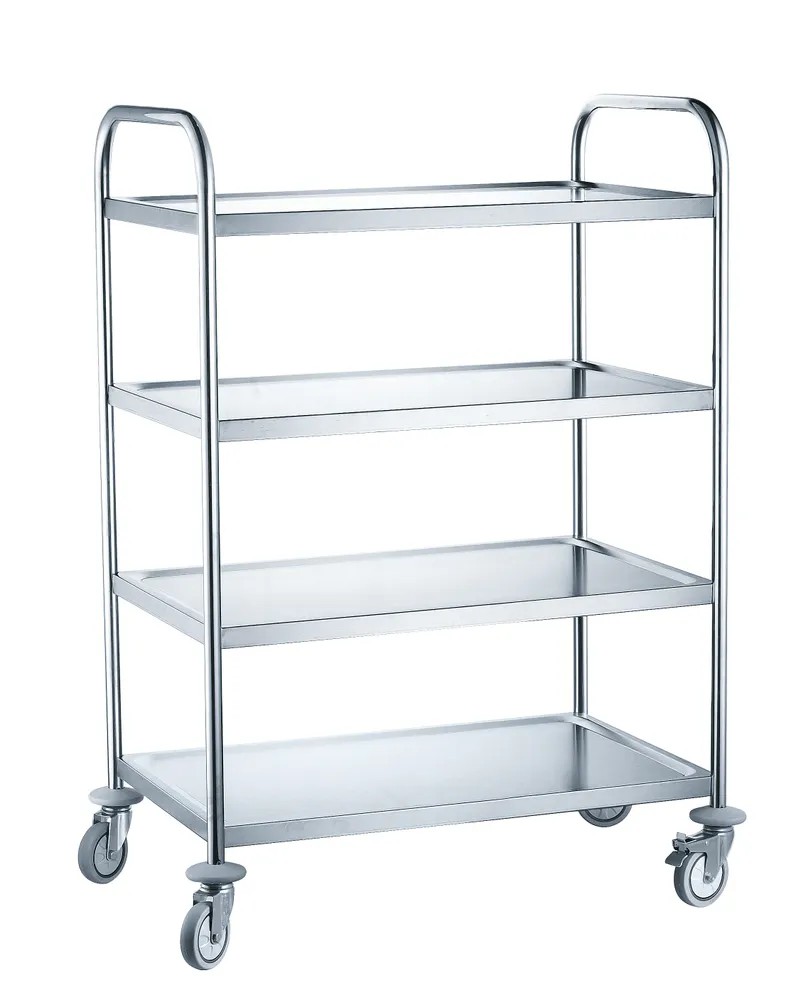 Carrinho de Serviço 4 Prateleiras Inox 1000x680x1260mm