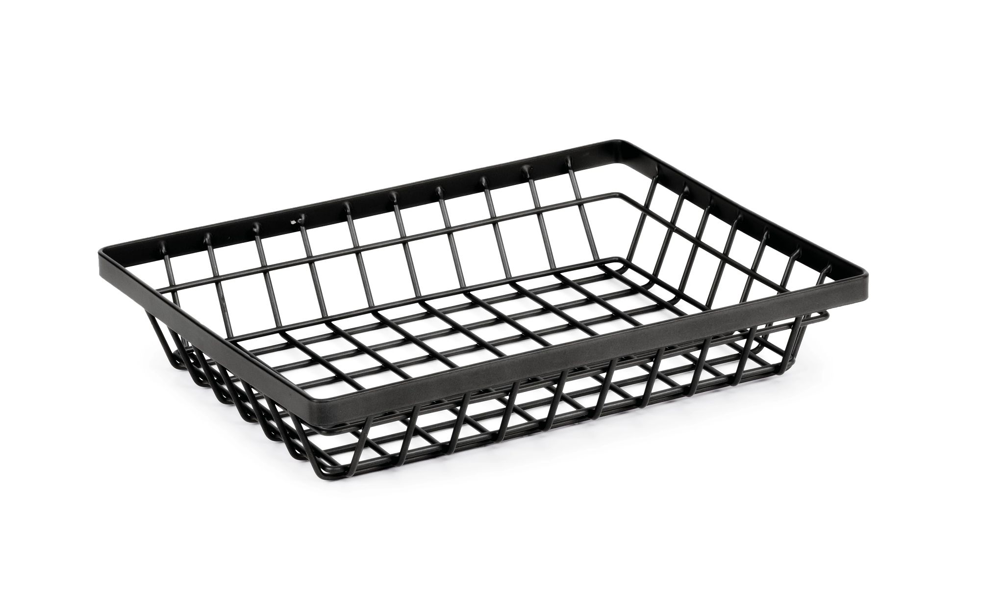 Cesto de Arame Retangular para Buffet 30x22.5 cm Preto