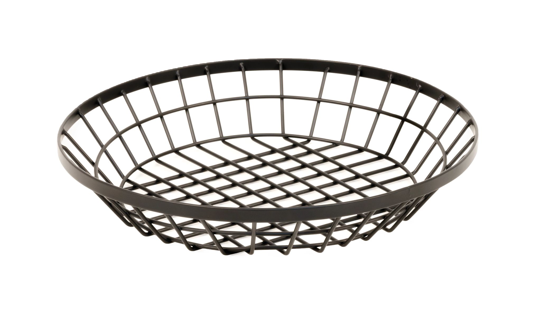 Cesto de Metal Redondo Baixo 26.5 cm para Serviço de Mesa