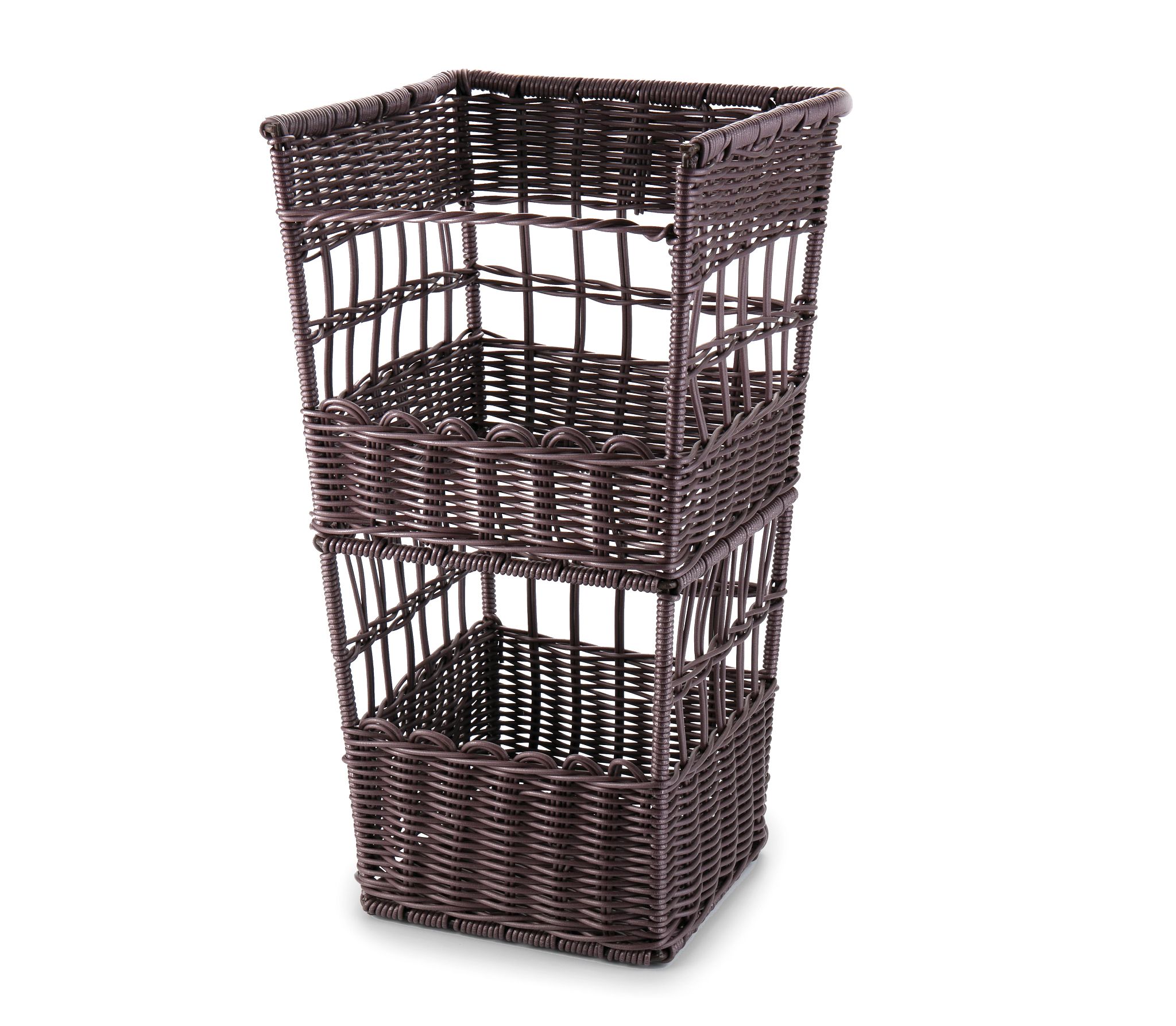 Cesto de Pão Alto Polipropileno Efeito Vime 47.5cm