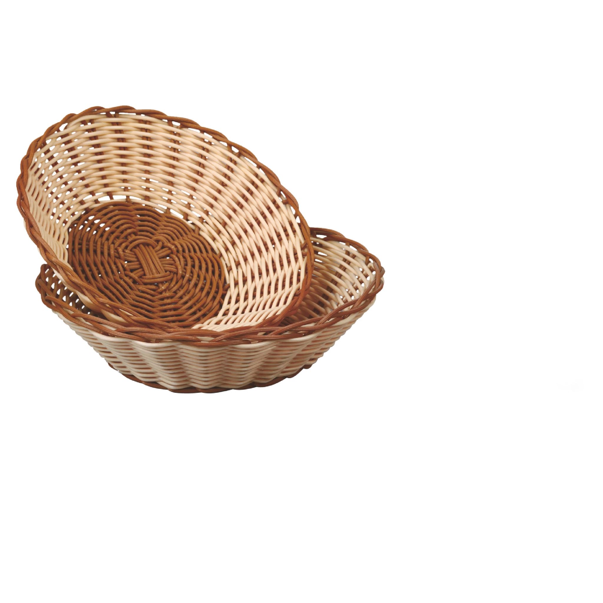 Cesta de Pão Redonda 18,5 cm Polipropileno Bicolor para Mesa