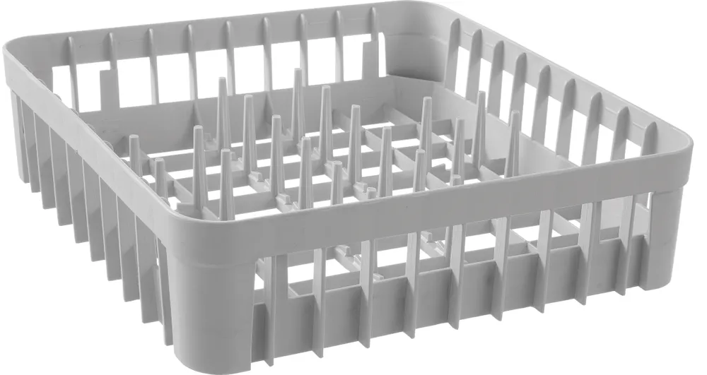 Cesto de Copos para Máquina Loiça 400x400x110mm com 20 Pinos