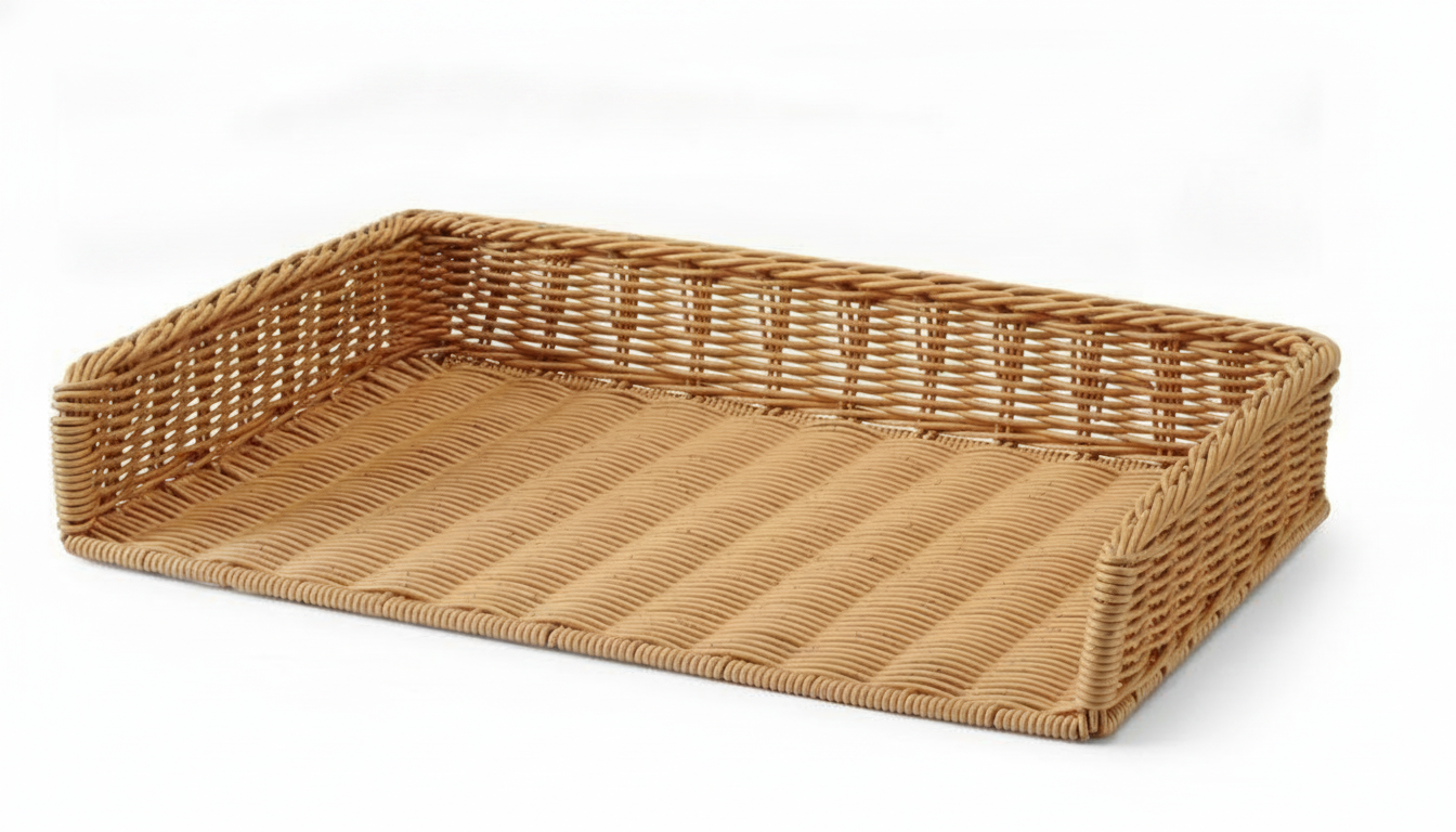 Cesto Expositor de Pão Polyrattan 595x395x105mm