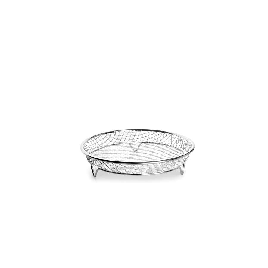 Cesto Redondo para Fritadeira de Ar 19x4 cm em Aço Inoxidável