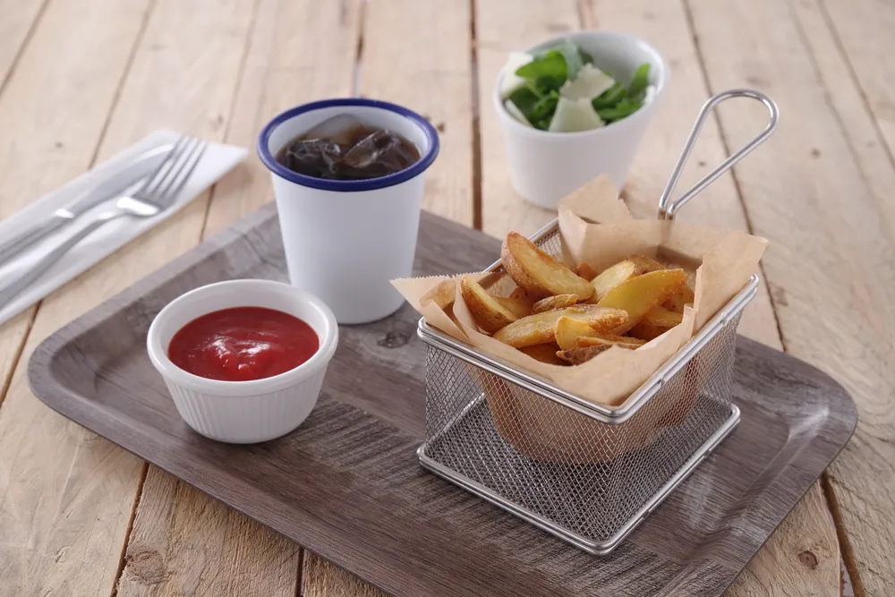 Cesto Miniatura para Fritos 100x80x75mm — Serviço Mesa