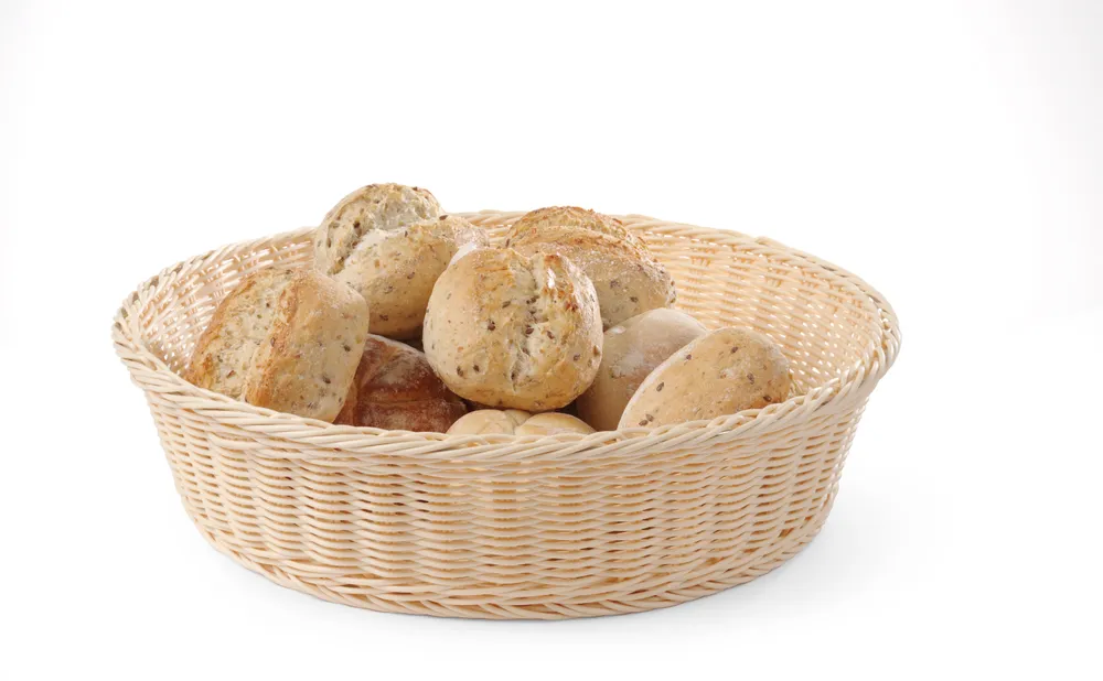 Cesto para Pão Redondo Castanho Ø400mm para Buffet
