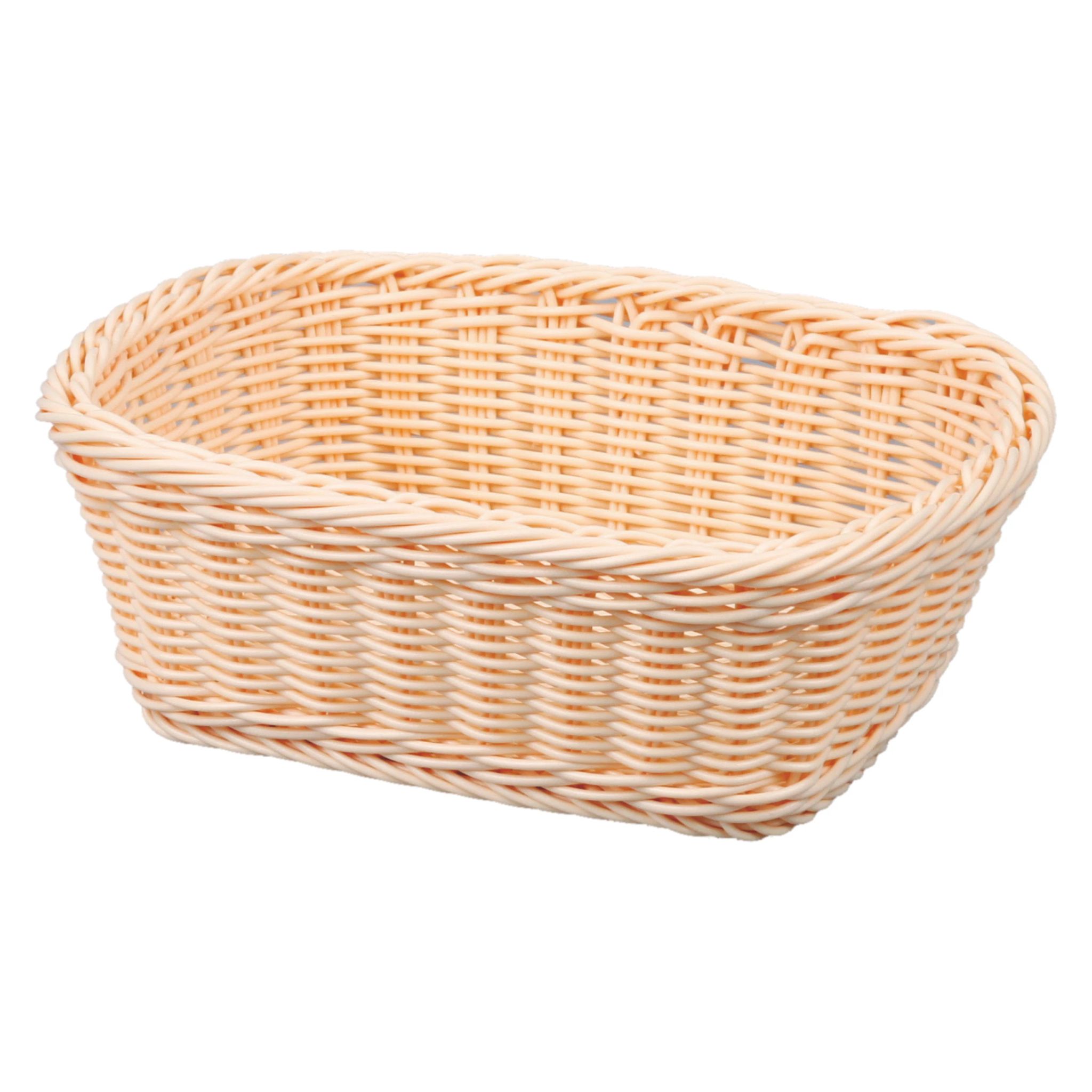 Cesto de Pão Retangular Polipropileno Efeito Vime 20x23 cm