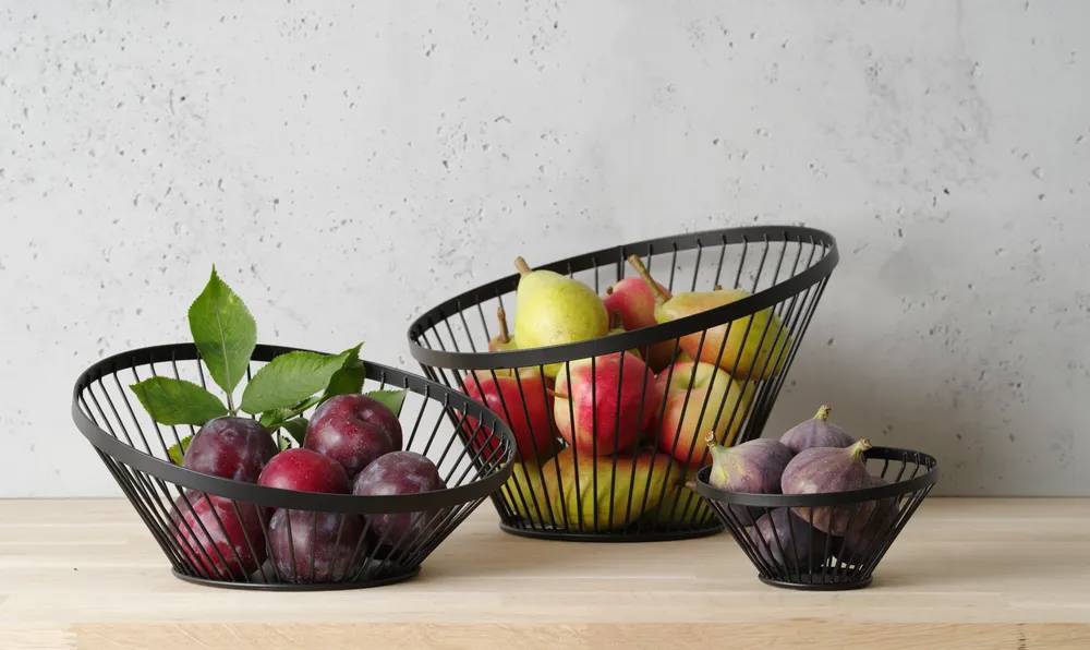 Cesto para Fruta Redondo Preto ø300mm para Serviço de Mesa