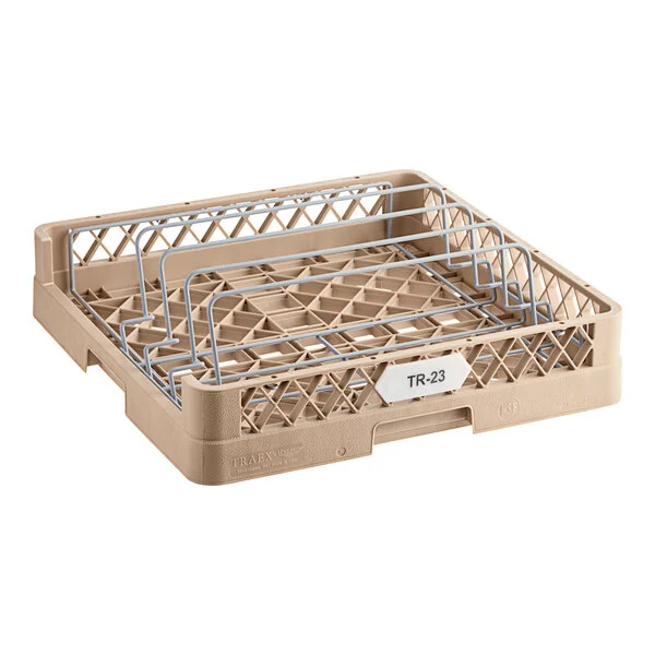 Cesto para Tabuleiros Grandes Polipropileno Bege 500x500x133mm