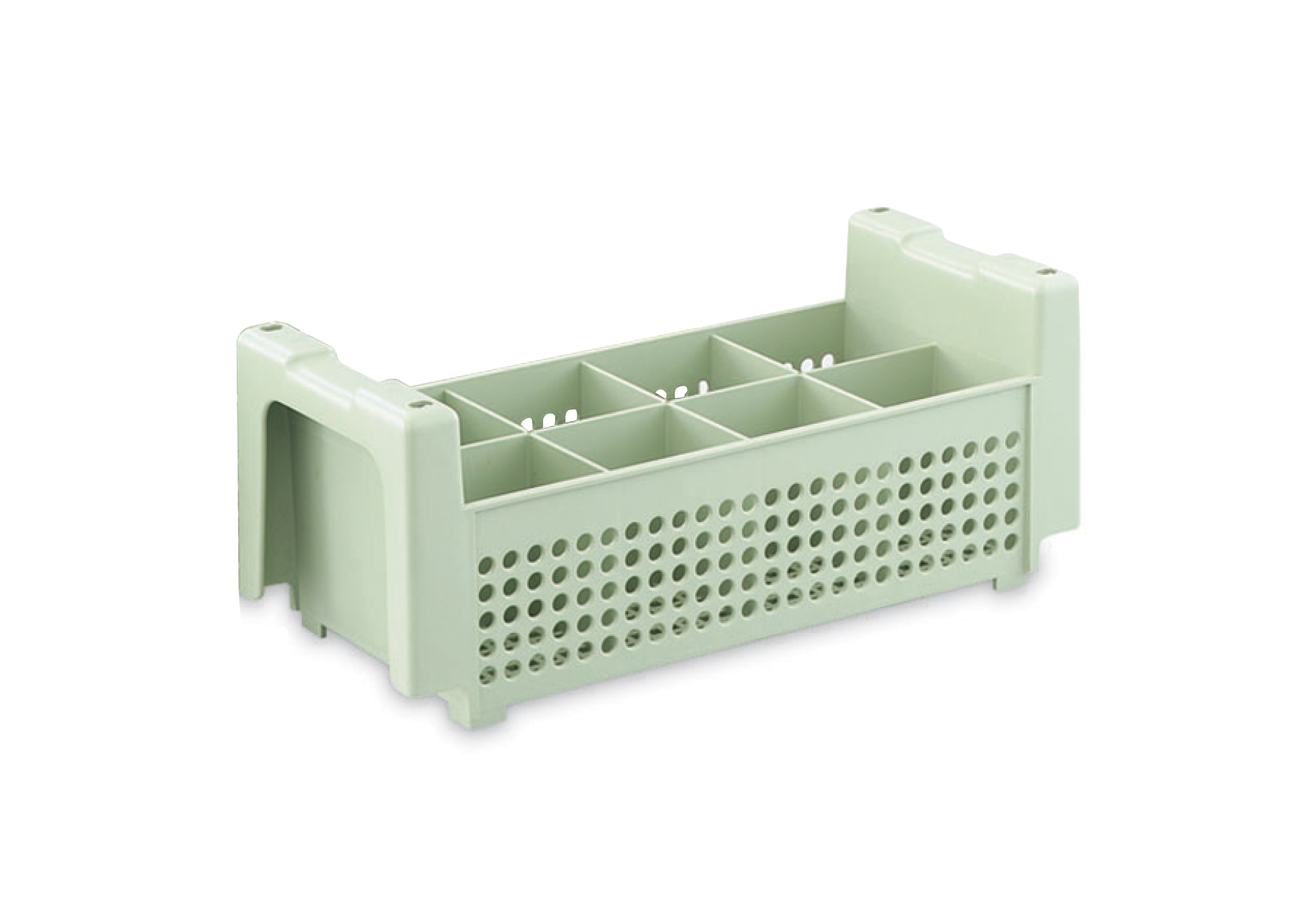 Cesto para Talheres 8 Compartimentos Verde