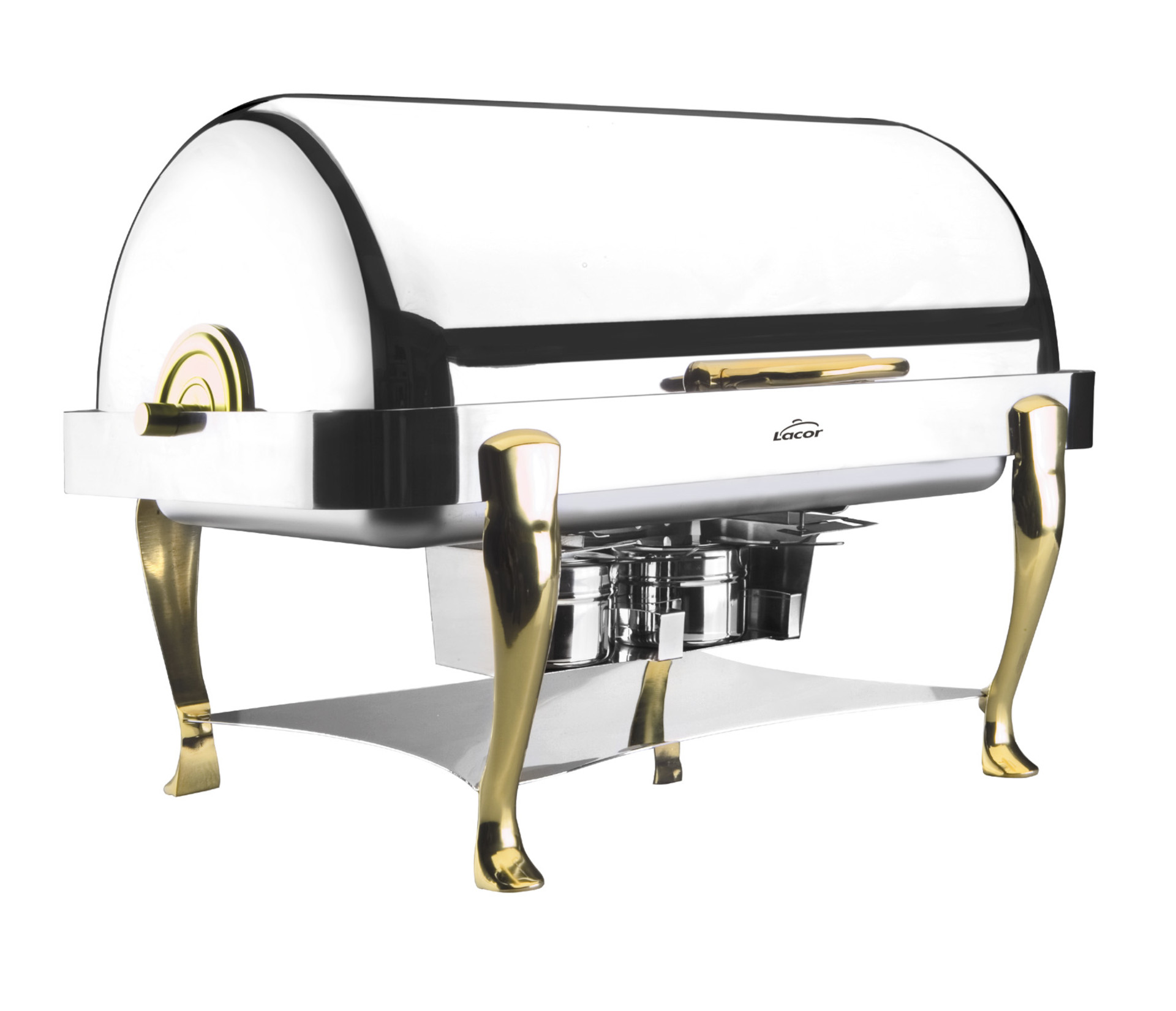 Chafing Dish GN 1/1 Roll Top, 9 Litros com Pés de Bronze