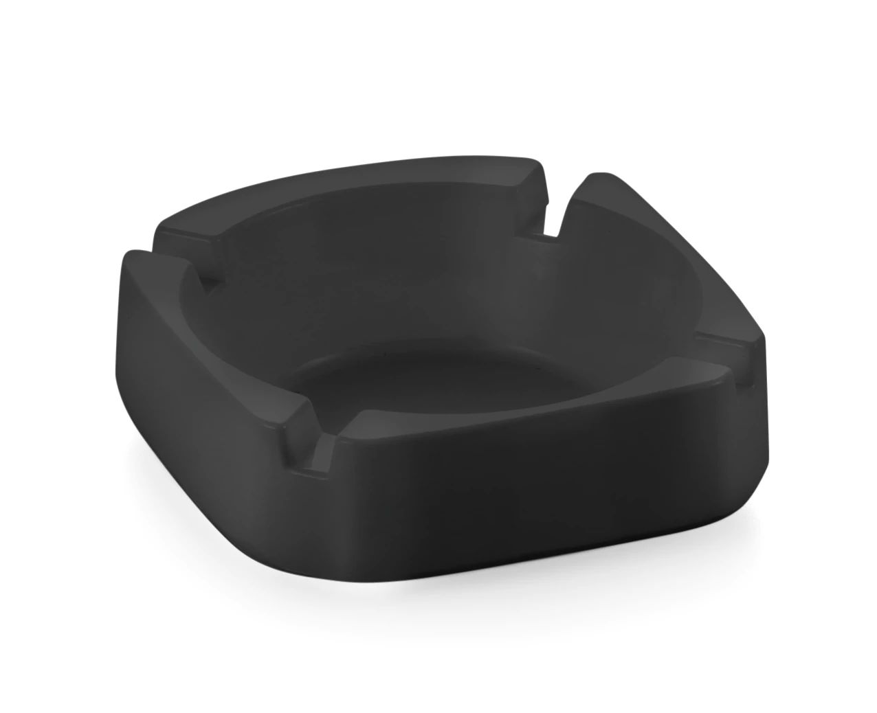 Cinzeiro Quadrado Melamina Preto 9x9 cm
