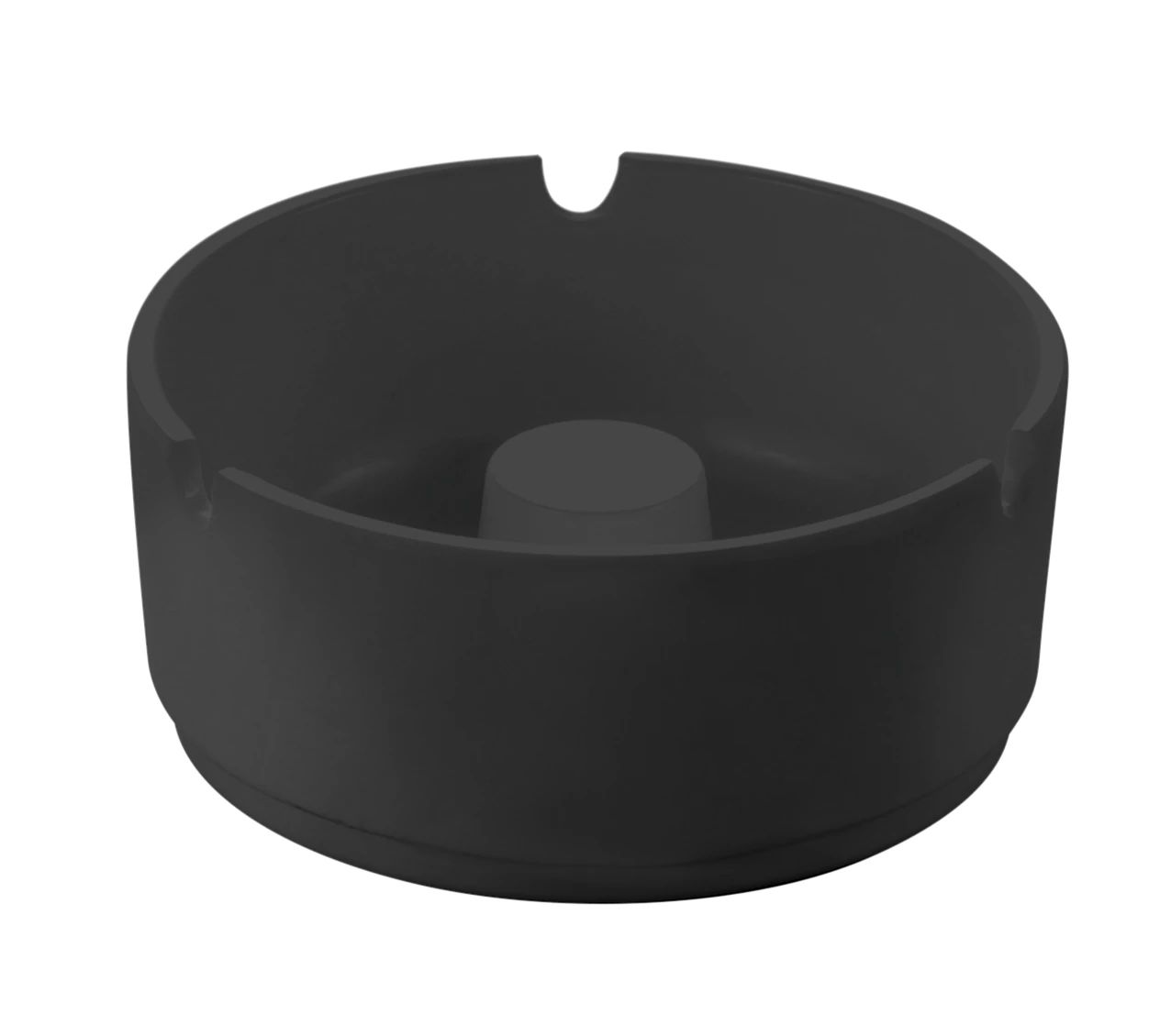 Cinzeiro Redondo Melamina Preto 10 cm Diâmetro para Bar e Mesa