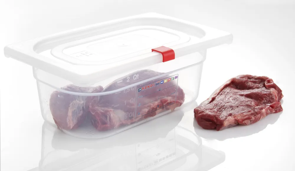Clipes de Identificação HACCP para Tampas GN, Vermelho (12 Unidades)