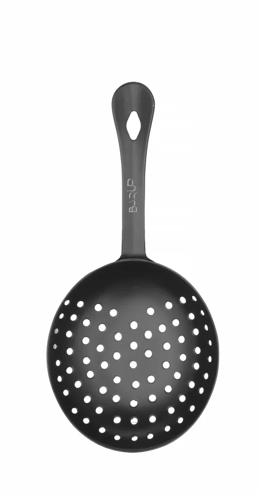 Coador Julep Preto em Aço Inoxidável 160x75mm para Cocktails