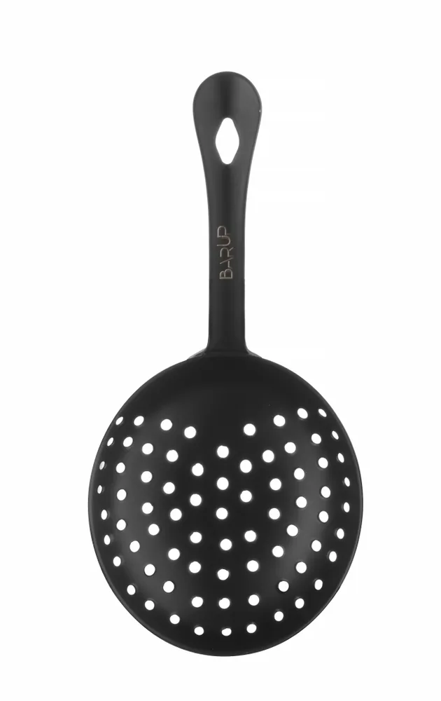 Coador Julep Preto em Aço Inoxidável 160x75mm para Cocktails