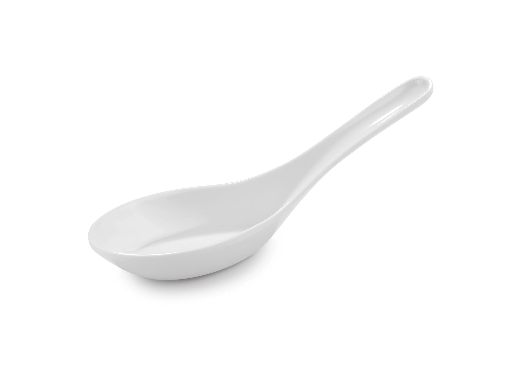 Colher de Aperitivo Melamina Branca 145x45 mm