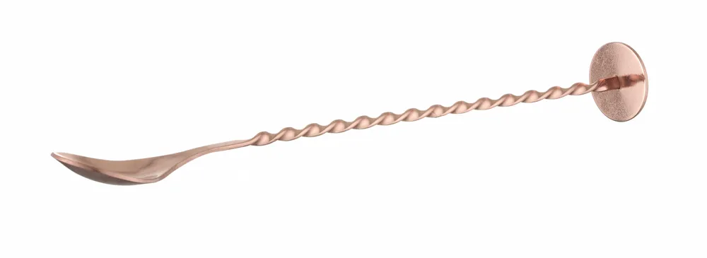 Colher de Bar com Extremidade Plana, Cobre, 280mm