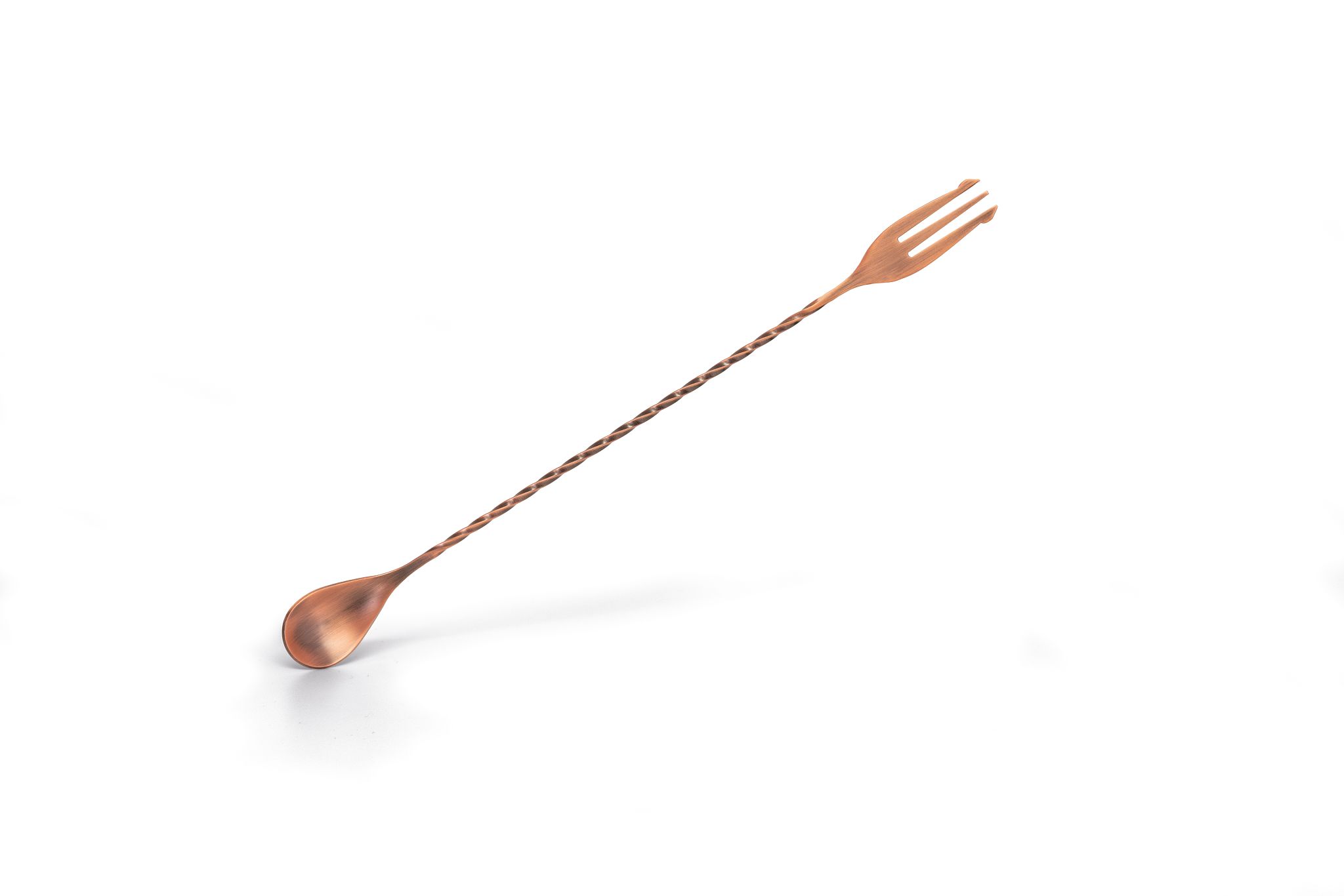 Colher de Bar Tridente Cobre Antigo 30 cm