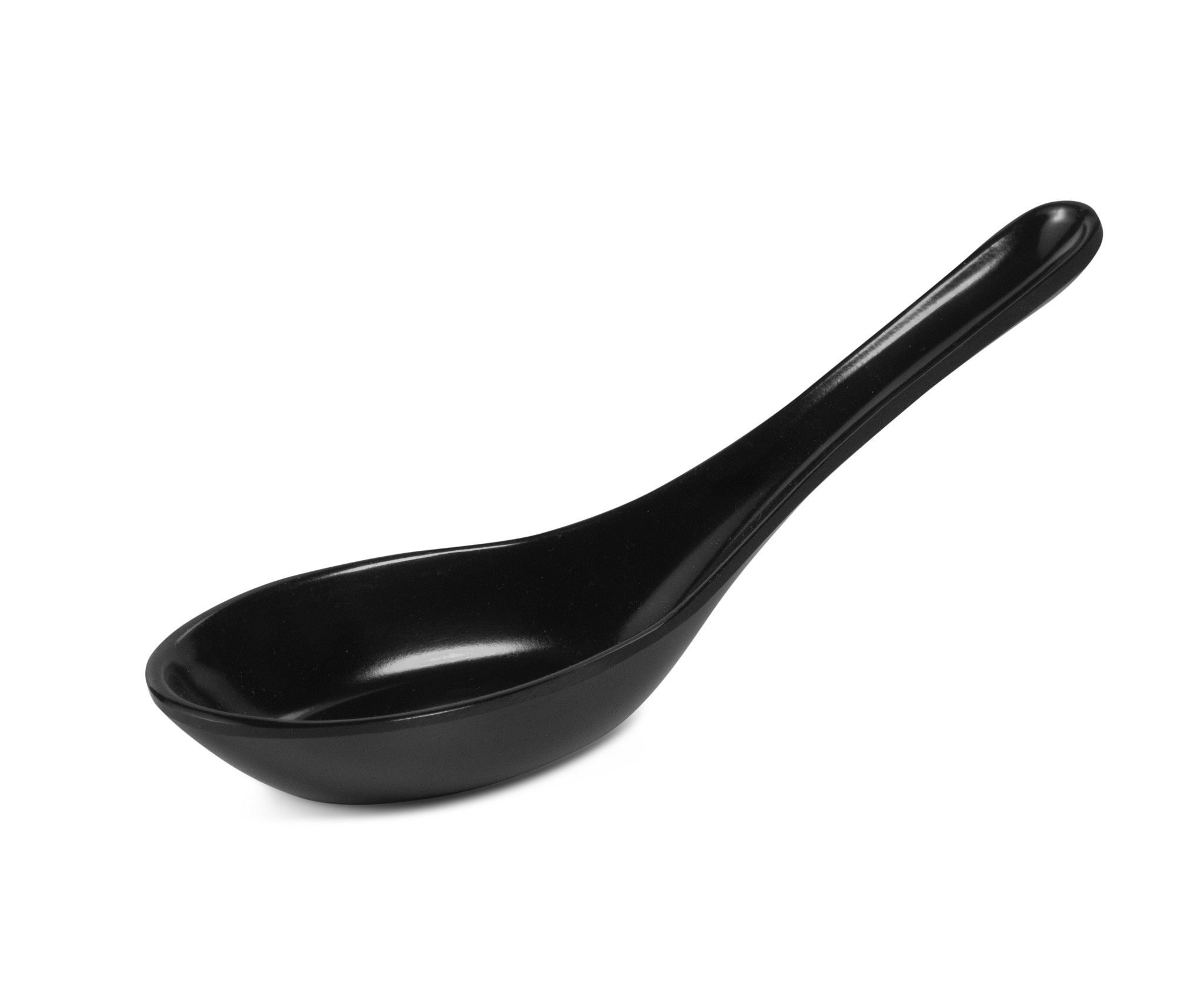 Colher de Degustação Preta Melamina 14.5 cm para Aperitivos