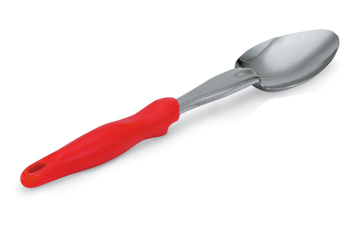 Colher Aço Inoxidável 35 cm com Cabo Vermelho Ergo Grip