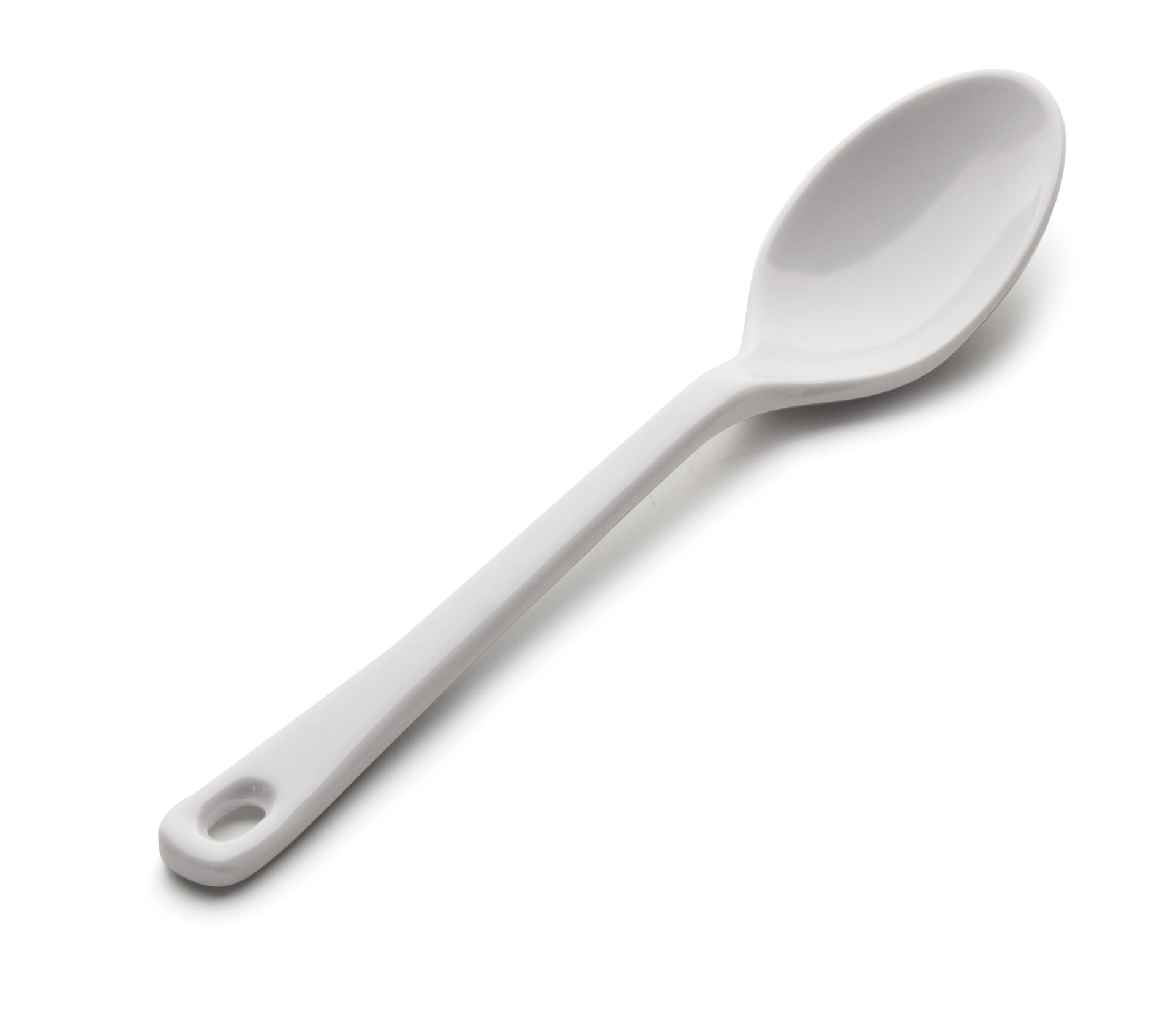 Colher Lisa para Buffet e Catering em Melamina Branca 18 cm