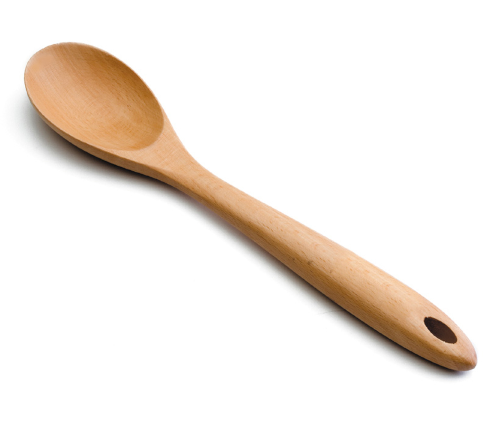 Colher de Serviço em Madeira de Faia 30 cm para Buffet e Catering