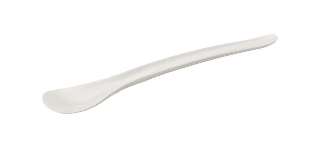 Colher para Ovo em ABS Branco - Conjunto de 6 Unidades