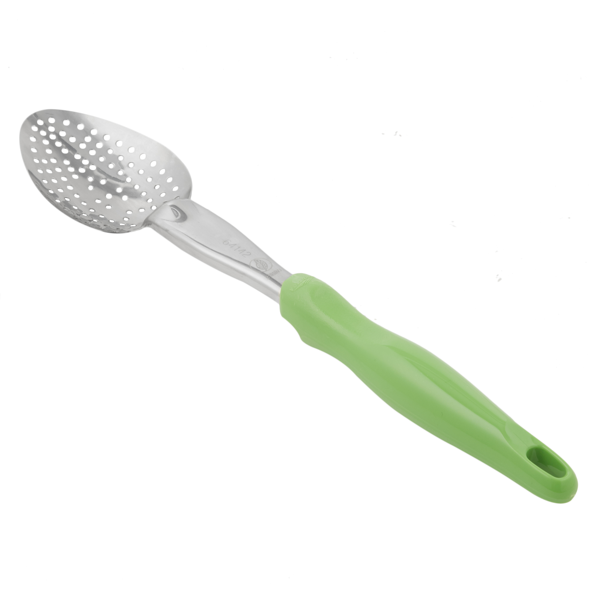 Colher Perfurada Aço Inoxidável 35 cm com Cabo Ergonómico Verde