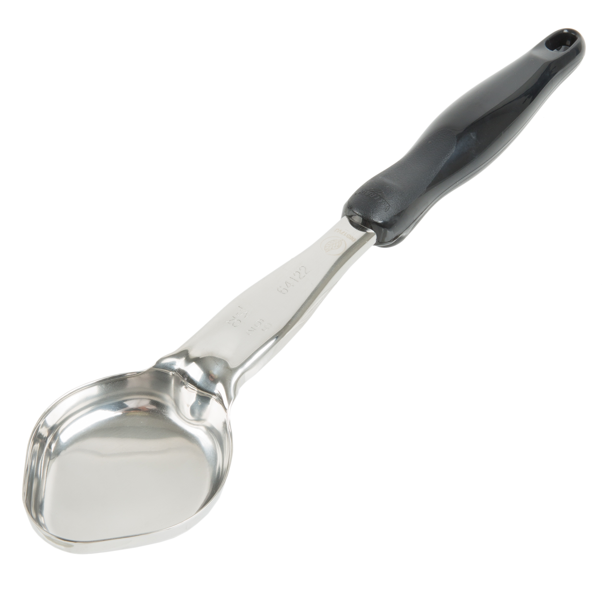 Colher de Porcionamento 59 ml Aço Inoxidável Cabo Nylon Preto