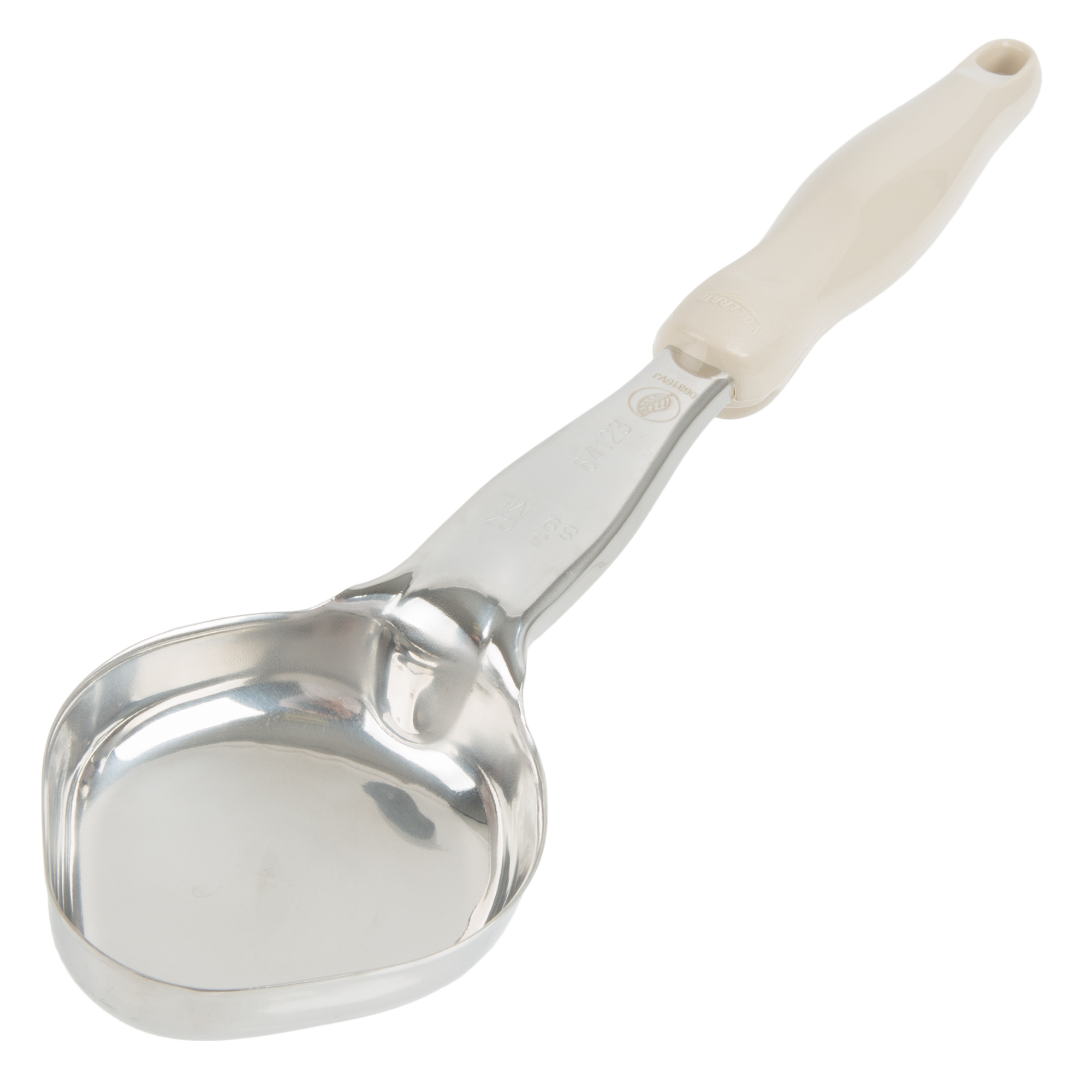 Colher de Porcionamento 89 ml Aço Inoxidável Cabo Nylon Marfim