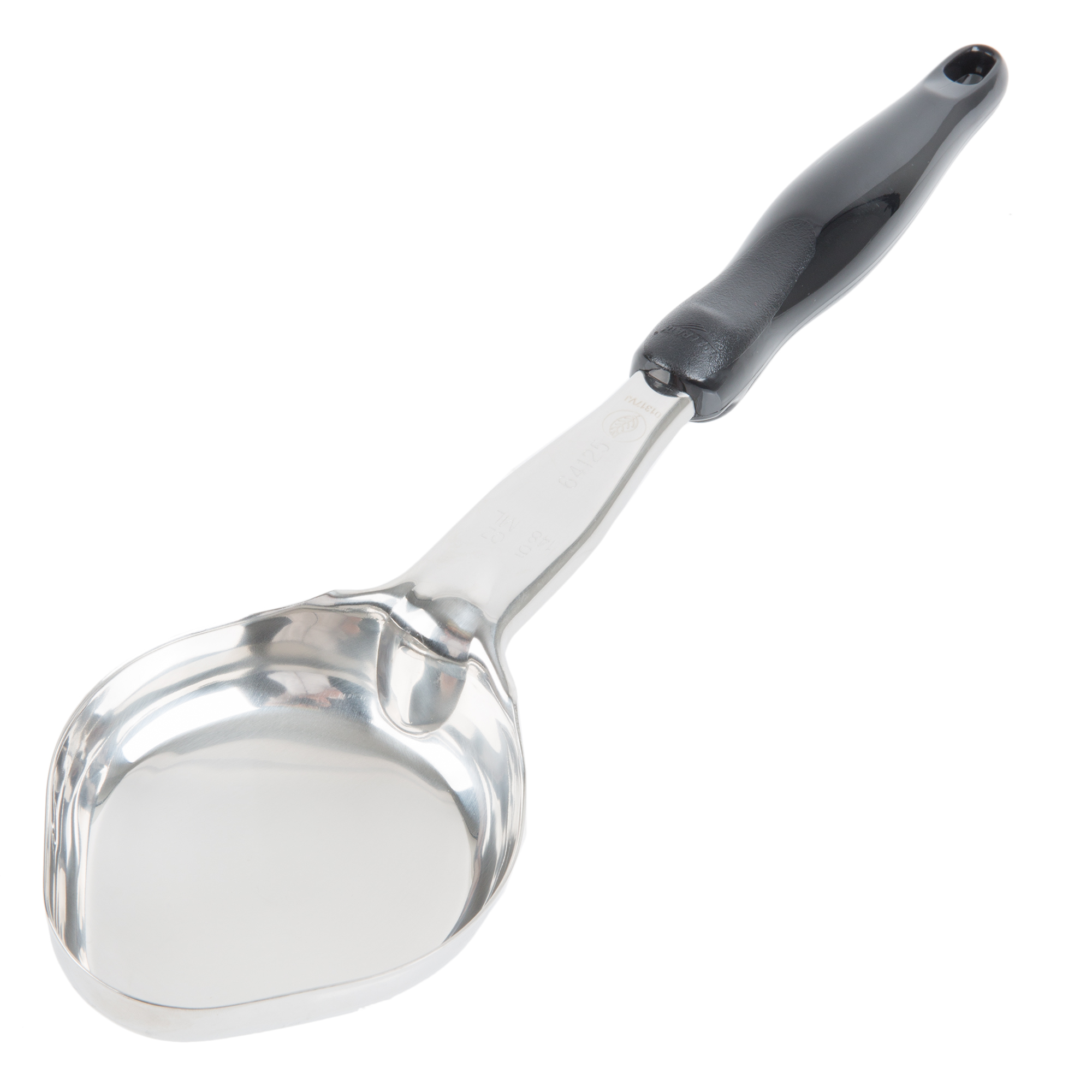Colher de Porcionar Oval 150ml Aço Inox Cabo Nylon Preto