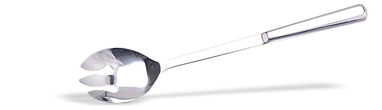 Colher de Salada Dentada Monobloco Aço Inoxidável 30 cm