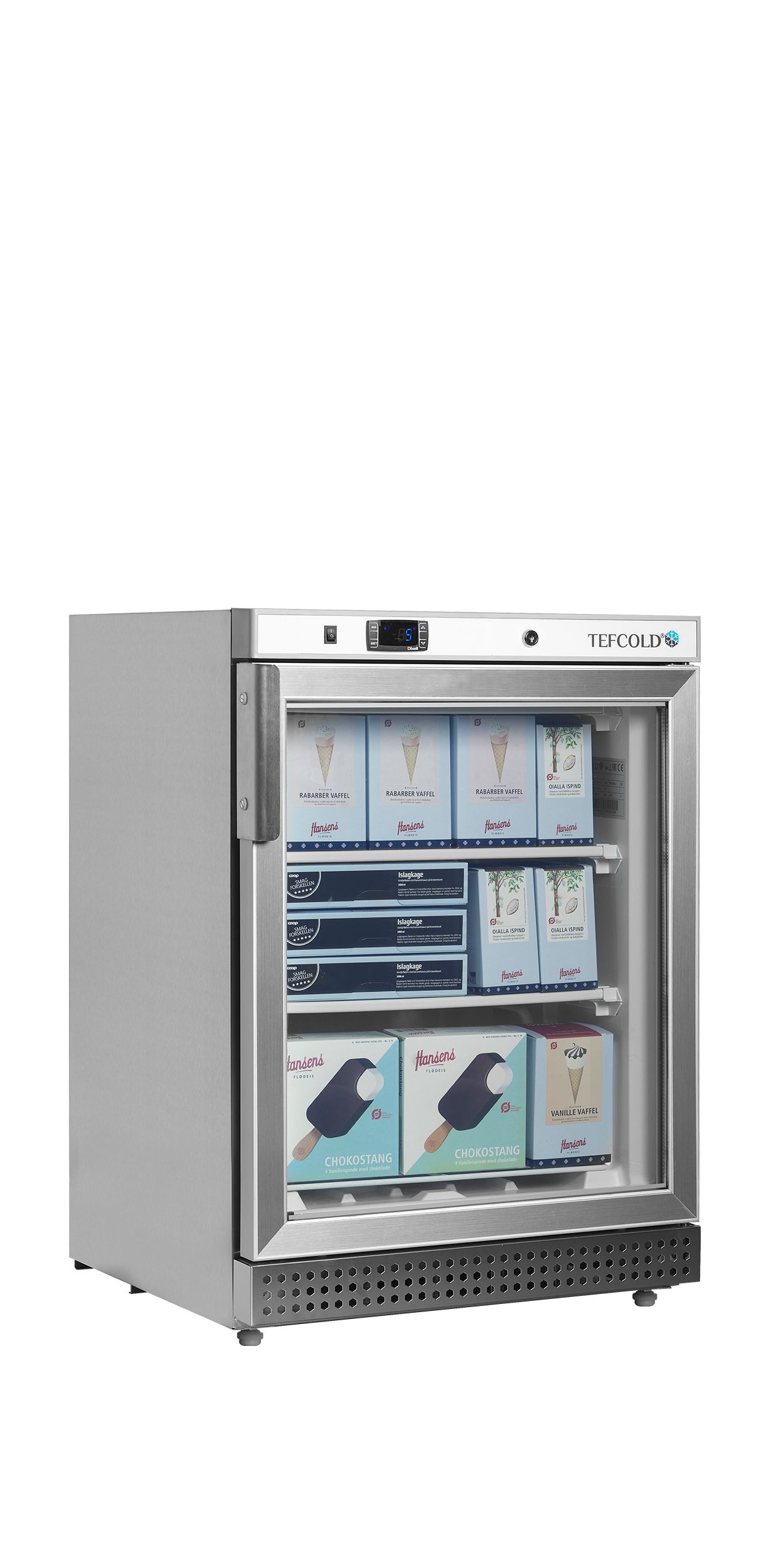 Congelador de Exposição Porta Vidro 120L Inox UF200SG