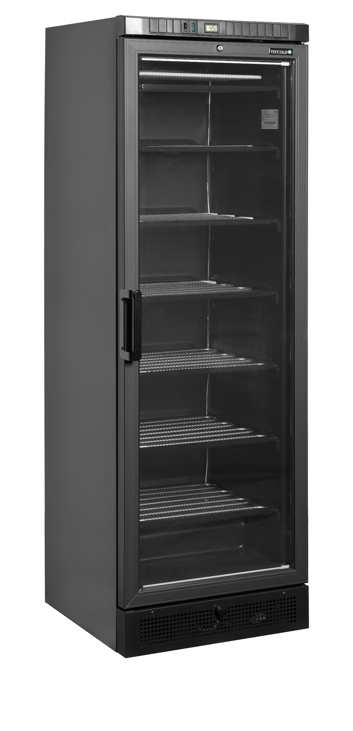 Congelador de Exposição Vertical 270L Porta Vidro Anti-Condensação