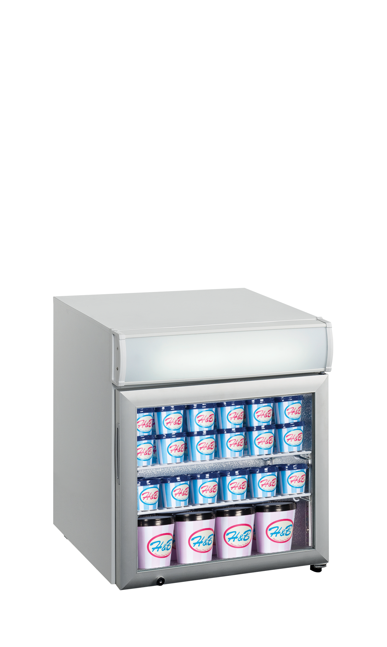 Congelador Expositor de Balcão 50L – Porta de Vidro Aquecida UF50GCP